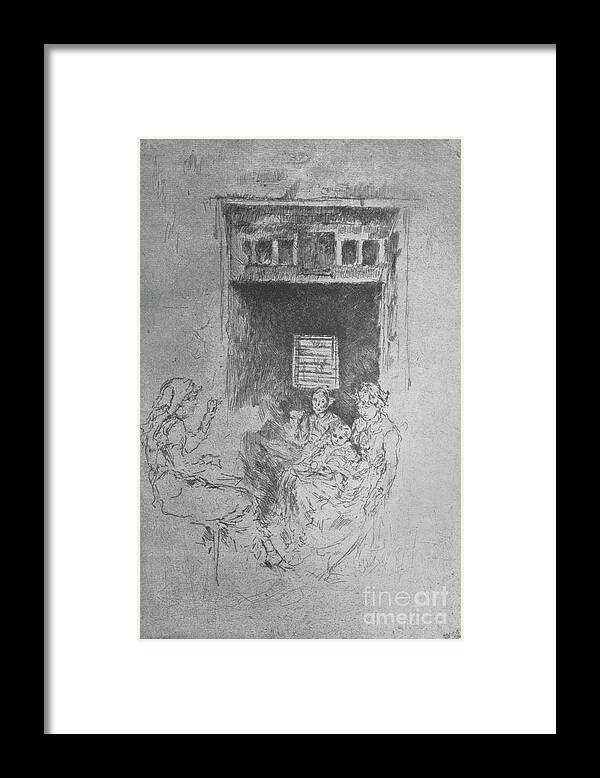 Etching Framed Print featuring the drawing Bead Stringers, C1880, 1904 by Print Collector