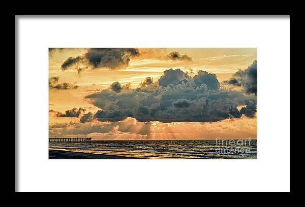 Sunrise Framed Print featuring the photograph Beaming through by DJA Images