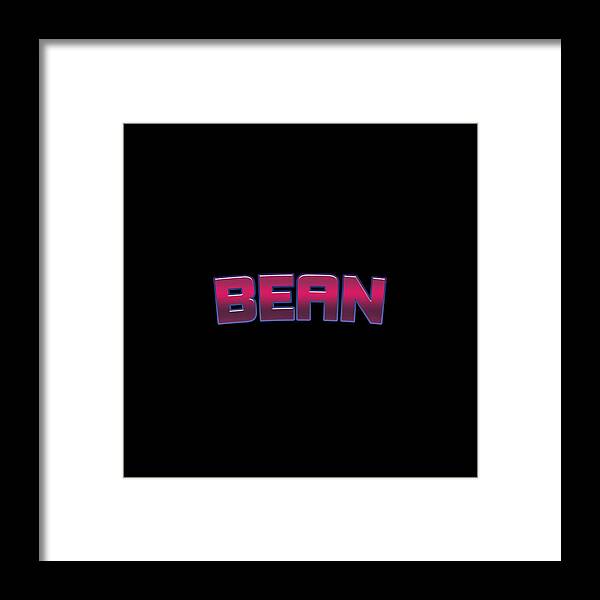 Bean Framed Print featuring the digital art Bean by TintoDesigns