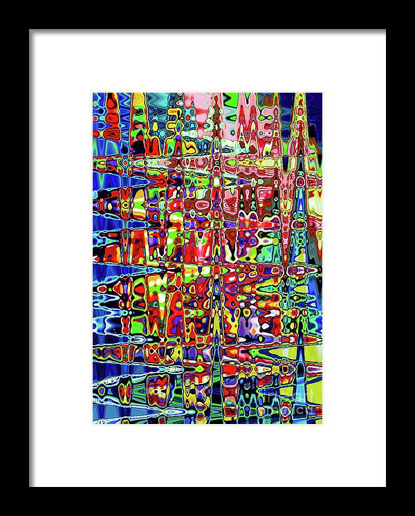 Beaujolais Framed Print featuring the digital art Beaujolais Abstract by Genevieve Esson