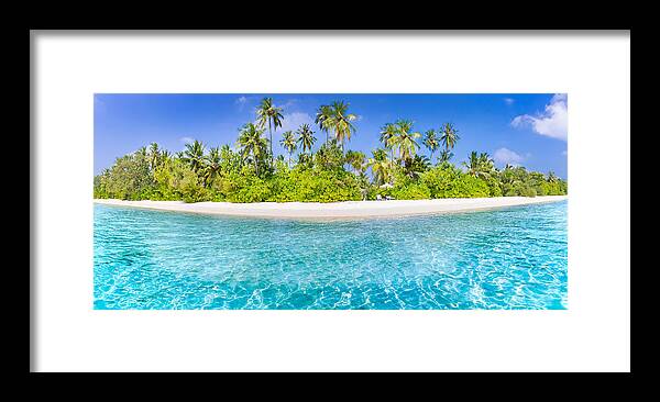 Landscape Framed Print featuring the photograph Beautiful Beach. Summer Holiday by Levente Bodo