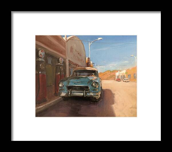 Lowell Framed Print featuring the painting Beautiful Downtown Lowell, Arizona by Elizabeth Jose