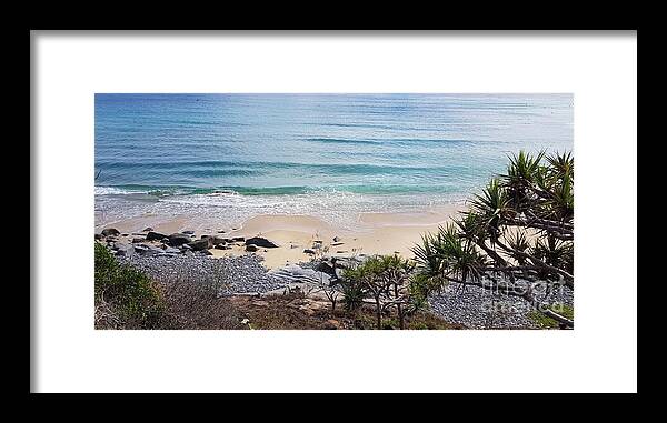 Landscape Framed Print featuring the photograph Beautiful Noosa Beach by Cassy Allsworth