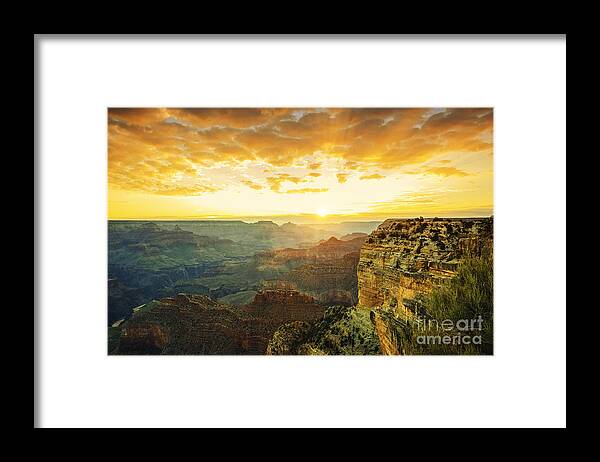 Beautiful Sunset At Monument Valley Usa Framed Print by Prochasson Frederic