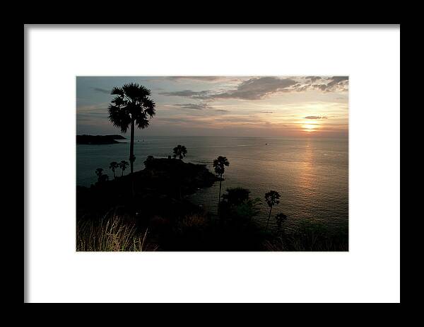 Water's Edge Framed Print featuring the photograph Beautiful Sunset In Thailand by Tbradford