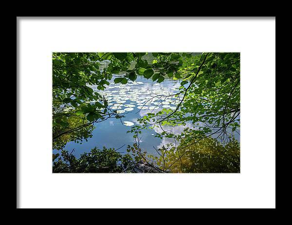 A Lake Framed Print featuring the photograph beauty at a lake near Swieta Lipka, Masurian Lake District by Dubi Roman