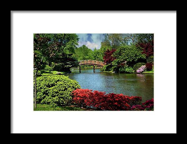 Bridge Framed Print featuring the photograph Beauty at the Garden 85 by Marty Koch