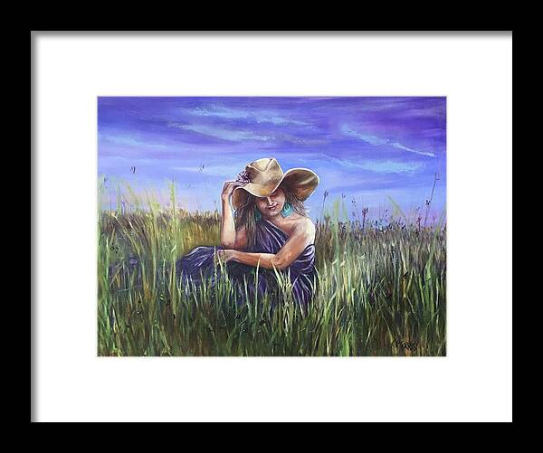  Melissa A. Torres Art Framed Print featuring the painting Beauty in Purple by Melissa Torres