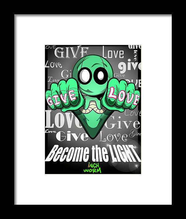 Give Framed Print featuring the digital art Become the LIGHT by Demitrius Motion Bullock