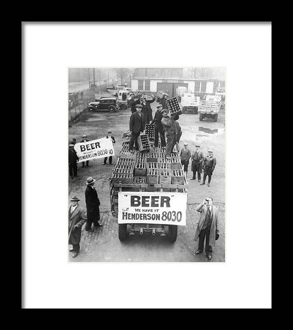 Beer Framed Print featuring the photograph Beer Delivery Truck by LIFE Picture Collection