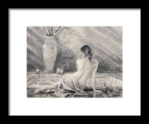 Bath Framed Print featuring the painting Before the Bath by Steve Henderson