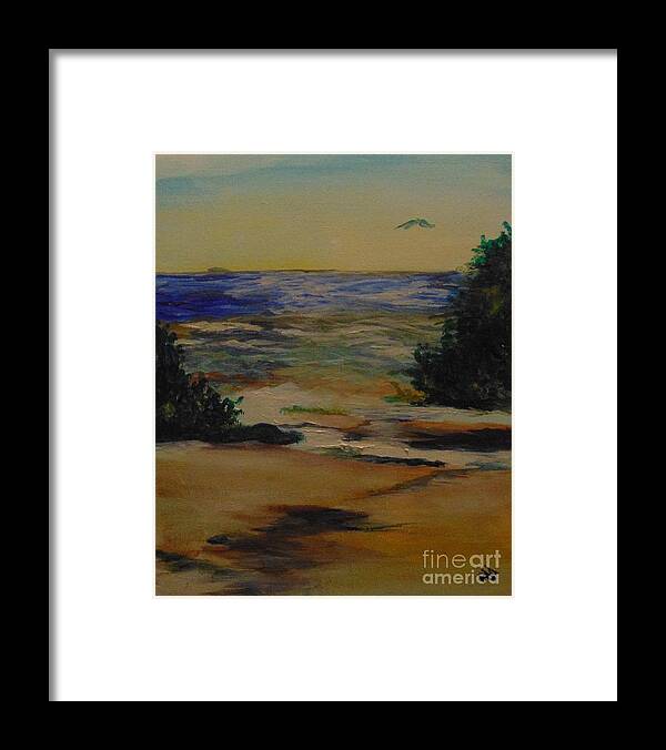 Plen Aire Framed Print featuring the painting Before the Fog by Saundra Johnson