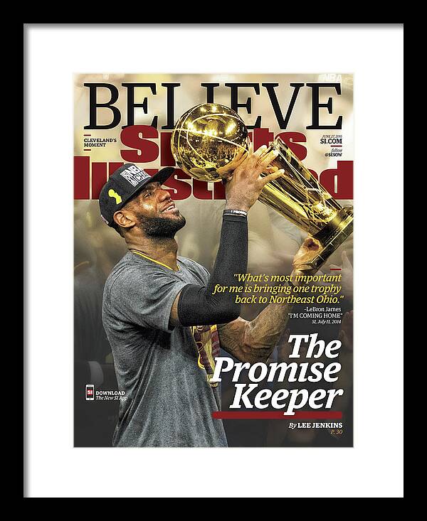 Magazine Cover Framed Print featuring the photograph Believe The Promise Keeper Sports Illustrated Cover by Sports Illustrated