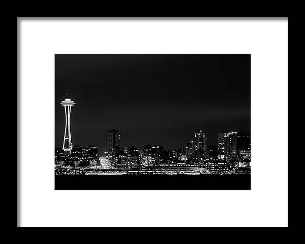 Clear Sky Framed Print featuring the photograph Belltown & Space Needle by Andrew A Smith