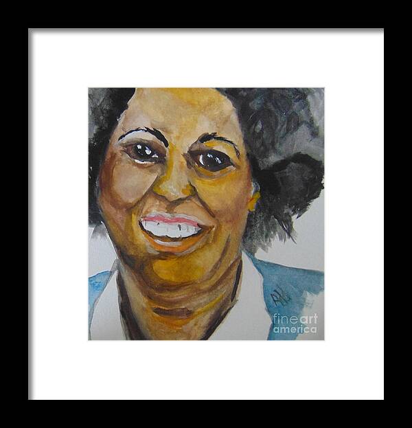 Toni Morrison Framed Print featuring the painting Beloved Queen Toni by Saundra Johnson
