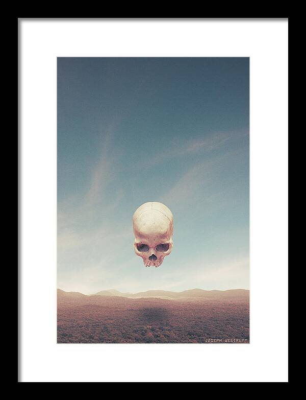 Skull Framed Print featuring the digital art Below by Joseph Westrupp