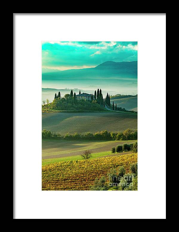Tuscany Framed Print featuring the photograph Belvedere Sunrise by Brian Jannsen