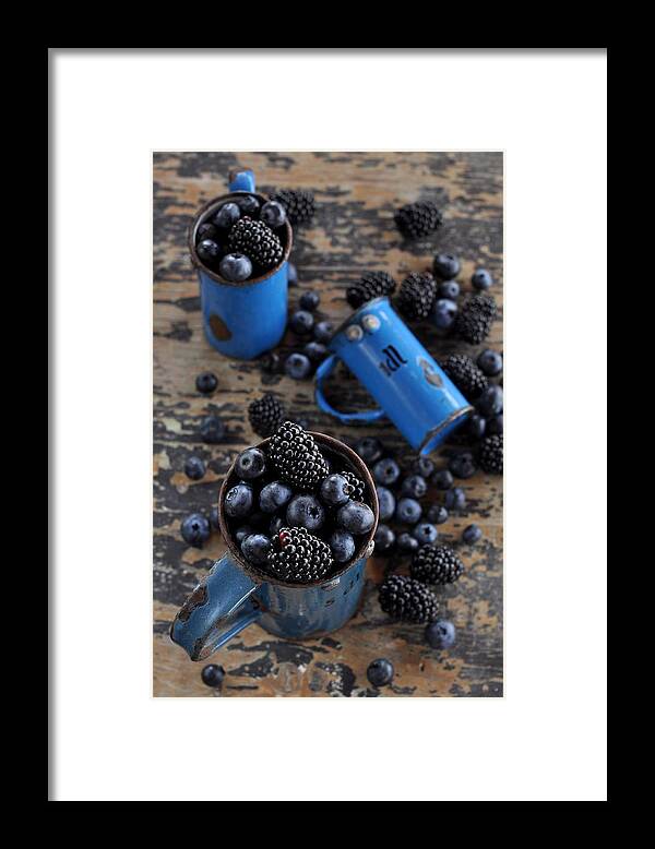 Outdoors Framed Print featuring the photograph Berries - Blackberries, Blueberries by Raindrop