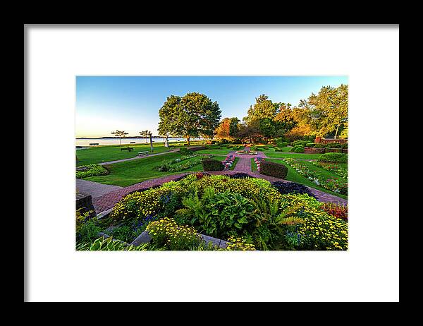 Beverly Framed Print featuring the photograph Beverly MA Lynch Park Wide View Sunrise Morning Light by Toby McGuire