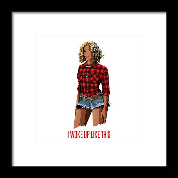 Beyonce Framed Print featuring the digital art Beyonce - Flawless - Lyrics 2 by Bo Kev