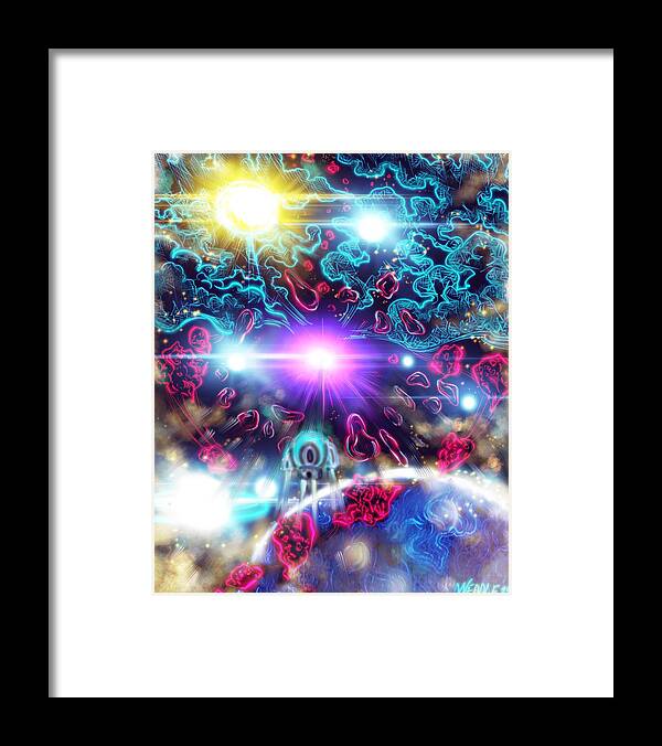 Space Framed Print featuring the digital art Beyond by Angela Weddle