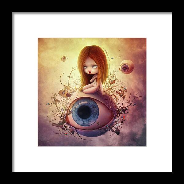 Lowbrow Framed Print featuring the digital art Big Brother by Mario Sanchez Nevado