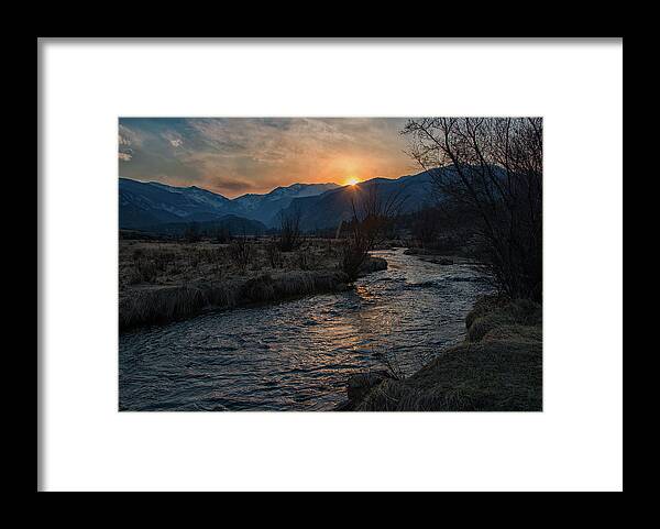 Landscape Framed Print featuring the photograph Big Thompson Sunset by Darlene Bushue