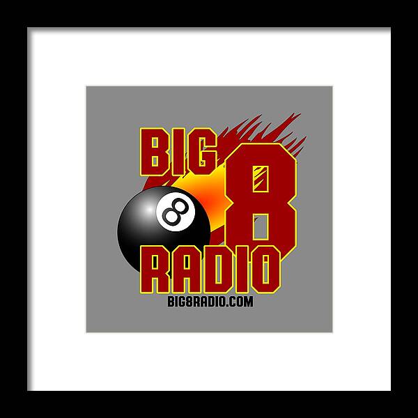 Radio Framed Print featuring the digital art Big8Radio Logo by Thomas Leparskas