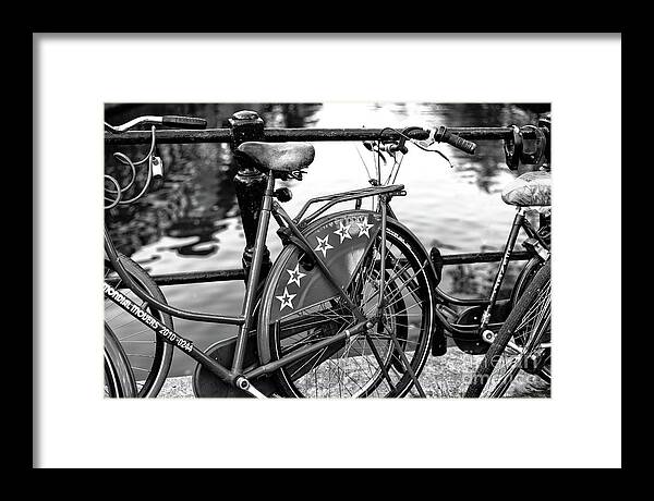 Bike Stars Framed Print featuring the photograph Bike Stars in Amsterdam by John Rizzuto