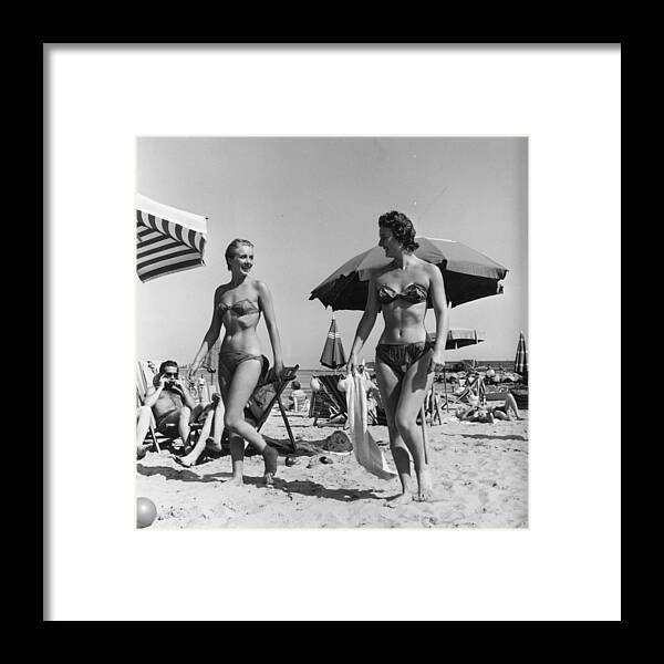 1950-1959 Framed Print featuring the photograph Bikini Girls by Bert Hardy