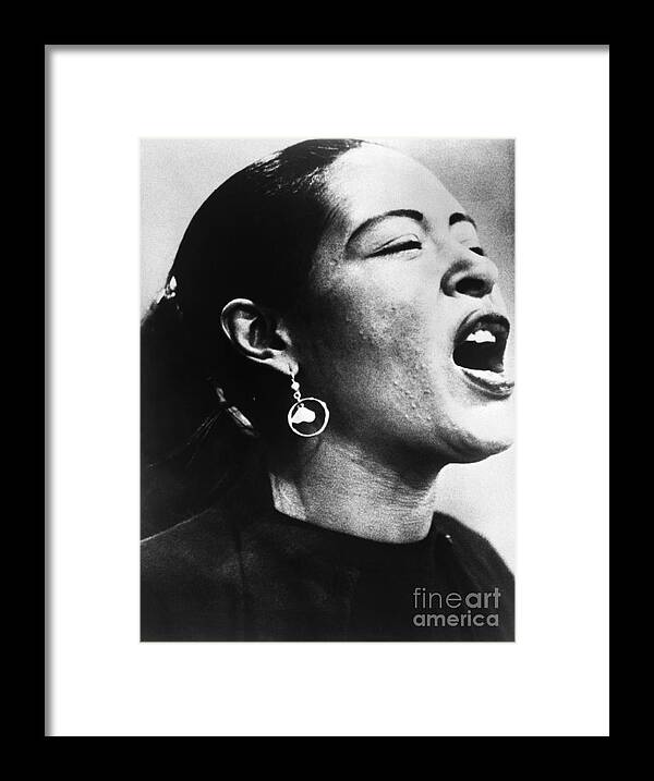 People Framed Print featuring the photograph Billie Holiday Singing by Bettmann
