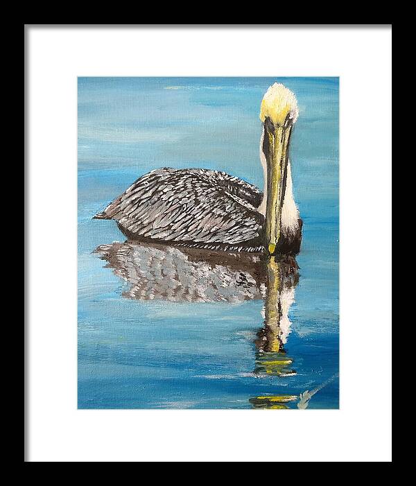 Bird Framed Print featuring the painting Bird in Waiting by Abbie Shores