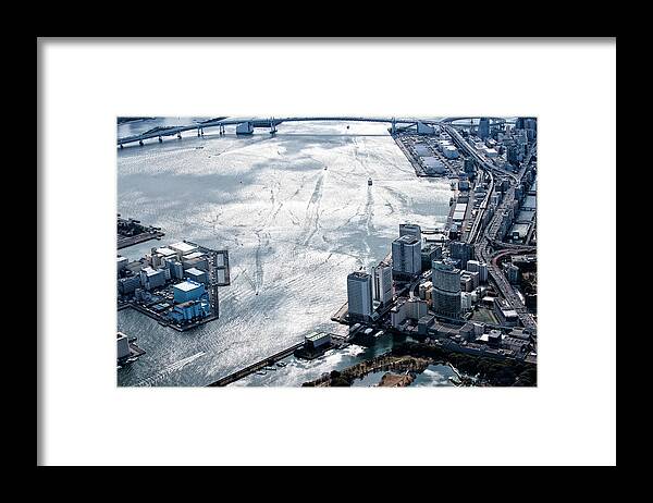 Majestic Framed Print featuring the photograph Birds-eye View Of Rainbow Bridge In by Michael H