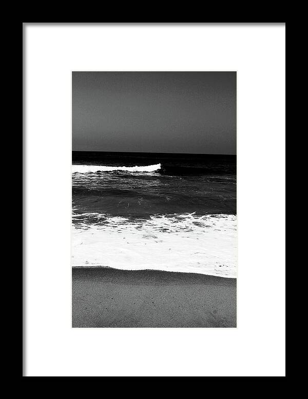 Beach Framed Print featuring the photograph Black and White Beach 5- Art by Linda Woods by Linda Woods