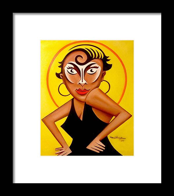 Jazz Framed Print featuring the painting Black Venus by Martel Chapman