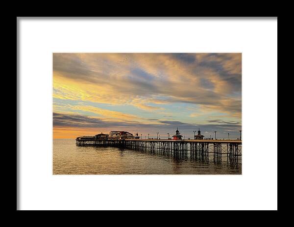 Blackpool Framed Print featuring the photograph Blackpool pier sunset by Chris Smith