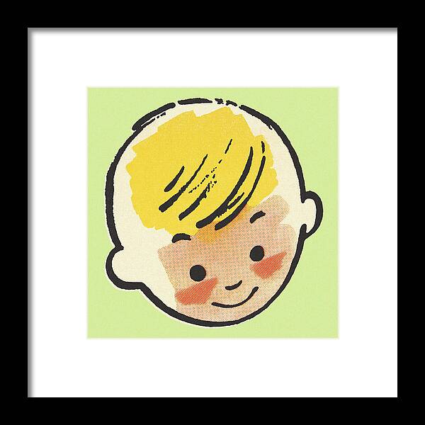 Blond Framed Print featuring the drawing Blond Child by CSA Images