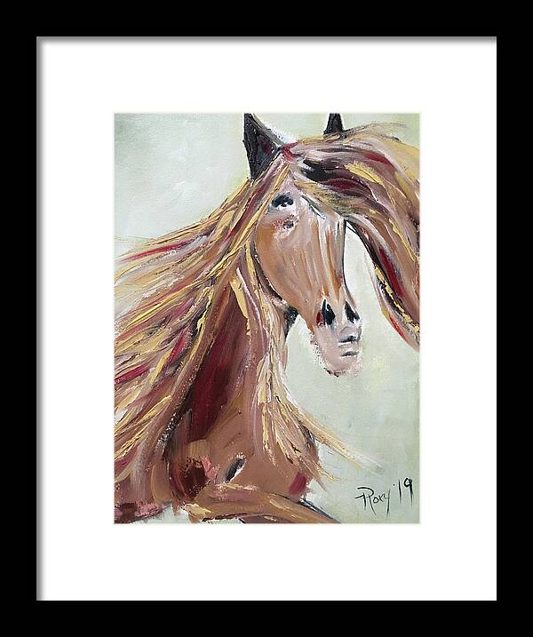 Horse Framed Print featuring the painting Blonde Beauty by Roxy Rich