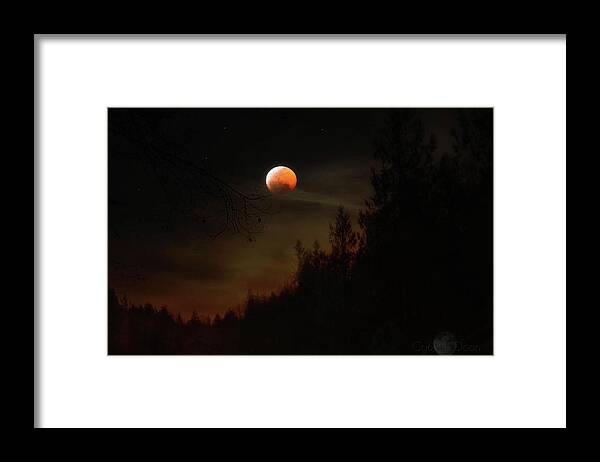 Lunar Eclipse Framed Print featuring the photograph Blood Moon by Cybele Moon