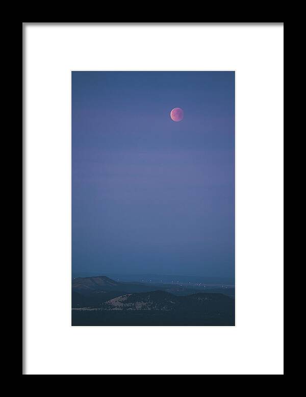 Blood Moon Framed Print featuring the photograph Blood Moon over Northern Arizona by Ryan Lima