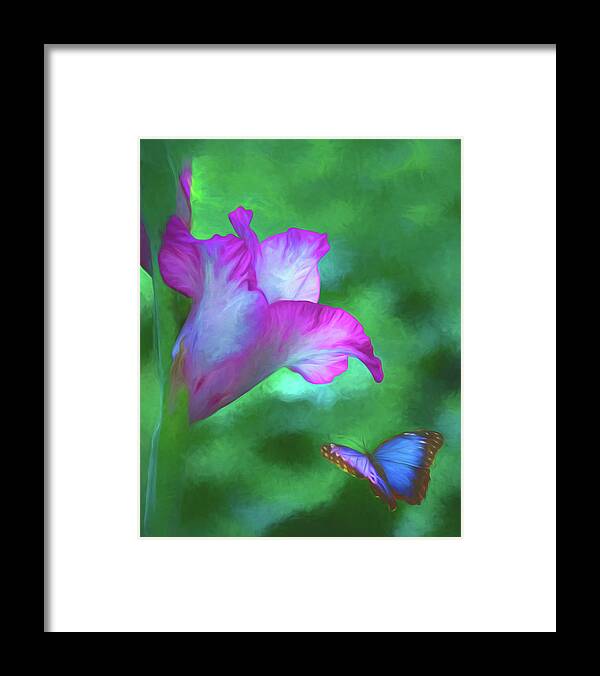 Blossom Framed Print featuring the photograph Blossom and Butterfly by Cathy Kovarik