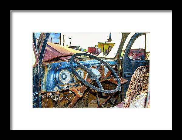 Ford Truck Framed Print featuring the photograph Blue 1952 Ford F5 Truck by Gene Parks