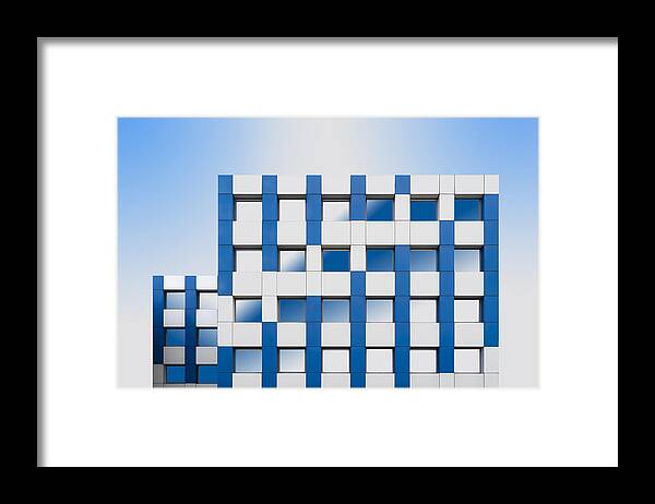 Building Framed Print featuring the photograph Blue Accents by Greetje Van Son