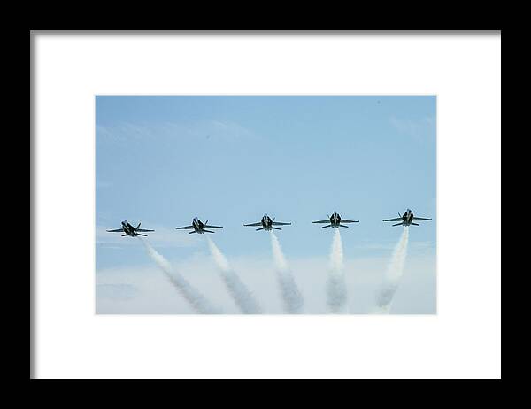 Blue Angels Framed Print featuring the photograph Blue Angels #2 by Minnie Gallman