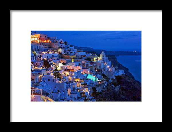 Greece Framed Print featuring the photograph Blue Greece by Liang Chen