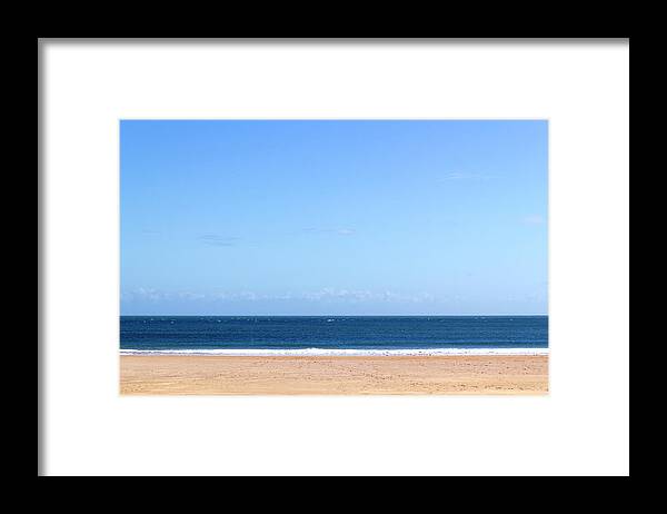 Bosherston Framed Print featuring the photograph Blue horizon by Seeables Visual Arts