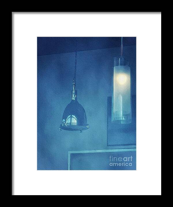 Light Framed Print featuring the photograph Blue Light Special by Diana Rajala