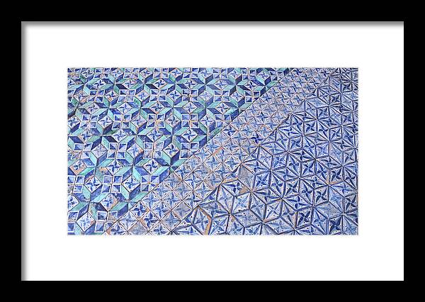 Architecture Framed Print featuring the photograph Blue Mosaic by JAMART Photography