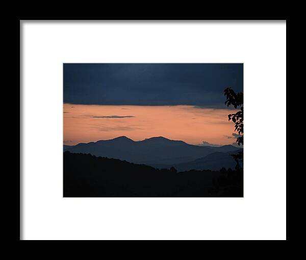 Blue Framed Print featuring the photograph Blue Ridge Mountains by Kathy Ozzard Chism