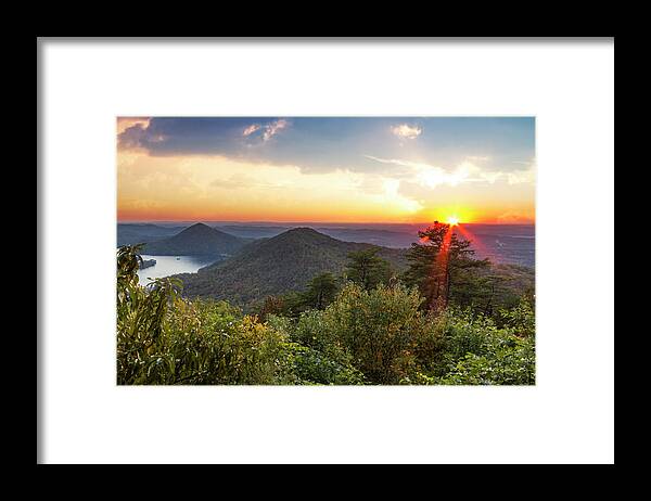 Benton Framed Print featuring the photograph Blue Ridge Overlook by Debra and Dave Vanderlaan
